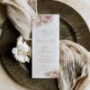 Floral Wedding Menu Template | Dessert Menu Printable | DIY Wedding Menu | Mauve Pink Bohemian
