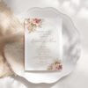 Floral Wedding Menu Template | Dessert Menu Printable | DIY Wedding Menu | Mauve Pink Bohemian