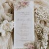 Pink Bohemian Wedding Invitations Template BUNDLE | 50+ Editable Dusty Rose Invitation Suite & Boho Signs Floral Wedding Menu Template | Dessert Menu Printable | DIY Wedding Menu | Mauve Pink Bohemian