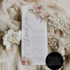 Pink Bohemian Wedding Invitations Template BUNDLE | 50+ Editable Dusty Rose Invitation Suite & Boho Signs Printable Thank you Place Card Template Download | Modern Boho Wedding Menu Napkin Note | DIY Wedding Table Decor