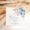 Dusty Blue Wedding Favor Tags Template | Boho Floral Shower Tags Printable Dusty Blue Wedding Favor Tags Template | Boho Floral Shower Tags Printable