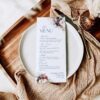 Navy Blue Wedding Menu Template | Rustic Menu Template | Boho Menu Cards | Dessert Menu