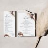 Navy Blue Wedding Menu Template | Rustic Menu Template | Boho Menu Cards | Dessert Menu