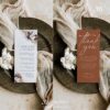 Navy Rust Wedding Place Setting Cards | Terracotta Wedding Table Decor | Printable Thank You Napkin Note Template D019 Navy Rust Wedding Place Setting Cards Thank You Note 1