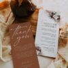 Navy Rust Wedding Place Setting Cards | Terracotta Wedding Table Decor | Printable Thank You Napkin Note Template D019 Navy Rust Wedding Place Setting Cards Thank You Note 4