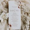 Boho Terracotta Wedding Invitation Bundles | Bohemian Wedding Template Bundle D021 Boho Menu Template Amy Design 4