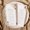 Printable Thank You Place Card Boho Wedding | Terracotta Thank You Napkin Note | Table Thank You Note
