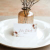 Terracotta Boho Place Card Template | Editable Flat & Foldable Escort Cards | Name Tag Printable Cards