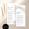 Wildflower Thank You Napkin Note Printable Editable | Table Thank You Note | Wedding Templates | Instant Download