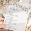 D026 Wildflower Wedding Menu Template Amy Design 2