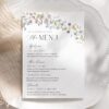 D026 Wildflower Wedding Menu Template Amy Design 3