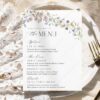 D026 Wildflower Wedding Menu Template Amy Design 5