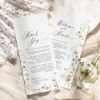 Elegant Wildflower Wedding Invitations Template Bundle | Editable Floral Invitation Suite DIY Wedding Place Setting Thank You Note