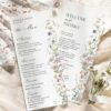 Wildflower Botanical Wedding Bundle | Complete Wedding Stationery Kit 50+ Templates D029 Dinner Menu Card Template Amy Design 1