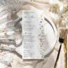 Wildflower Botanical Wedding Bundle | Complete Wedding Stationery Kit 50+ Templates D029 Dinner Menu Card Template Amy Design 4