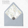 Floral Wedding Envelope Liner Template | A7 Euro & Flap Square Flap Template | Printable DIY Envelope Liners D033 Floral Wedding Envelope Liner Template 1