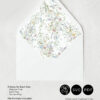Floral Wedding Envelope Liner Template | A7 Euro & Flap Square Flap Template | Printable DIY Envelope Liners D033 Floral Wedding Envelope Liner Template 4
