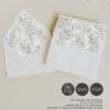 Floral Wedding Envelope Liner Template | A7 Euro & Flap Square Flap Template | Printable DIY Envelope Liners D033 Floral Wedding Envelope Liner Template 5