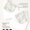 Floral Wedding Envelope Liner Template | A7 Euro & Flap Square Flap Template | Printable DIY Envelope Liners D033 Floral Wedding Envelope Liner Template 7