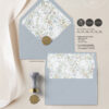 Floral Wedding Envelope Liner Template | A7 Euro & Flap Square Flap Template | Printable DIY Envelope Liners D033 Floral Wedding Envelope Liner Template 8