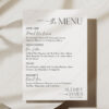 D037 Minimal Wedding Menu Template Amy Design 2