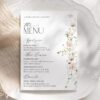 Botanical Baby Shower Menu Template | Wildflower Bridal Shower Menu Place Card | Birthday Menu Cards Botanical Baby Shower Menu Template | Wildflower Bridal Shower Menu Place Card | Birthday Menu Cards