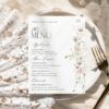 Botanical Baby Shower Menu Template | Wildflower Bridal Shower Menu Place Card | Birthday Menu Cards Botanical Baby Shower Menu Template | Wildflower Bridal Shower Menu Place Card | Birthday Menu Cards