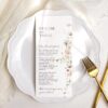 Menu Wedding Thank You Place Cards Template | Wildflower Thank You Napkin Note | Printable Menu Thank You Note Place Card