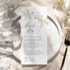 Menu Wedding Thank You Place Cards Template | Wildflower Thank You Napkin Note | Printable Menu Thank You Note Place Card