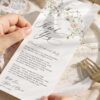 Menu Wedding Thank You Place Cards Template | Wildflower Thank You Napkin Note | Printable Menu Thank You Note Place Card