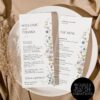 Printable Menu Thank You Place Card Download | Wildflower Thank You Napkin Note | Place Setting Menu Printable Template Download Printable Menu Thank You Place Card Download | Wildflower Thank You Napkin Note | Place Setting Menu Printable Template Download