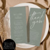 Sage Green Menu Thank You Place Card Printable | Menu Thank You Napkin Note | Dessert Wedding Menu Sage Green Menu Thank You Place Card Printable | Menu Thank You Napkin Note | Dessert Wedding Menu
