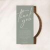 Sage Green Menu Thank You Place Card Printable | Menu Thank You Napkin Note | Dessert Wedding Menu Sage Green Menu Thank You Place Card Printable | Menu Thank You Napkin Note | Dessert Wedding Menu