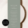 Sage Green Menu Thank You Place Card Printable | Menu Thank You Napkin Note | Dessert Wedding Menu Sage Green Menu Thank You Place Card Printable | Menu Thank You Napkin Note | Dessert Wedding Menu