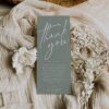 Sage Green Menu Thank You Place Card Printable | Menu Thank You Napkin Note | Dessert Wedding Menu Sage Green Menu Thank You Place Card Printable | Menu Thank You Napkin Note | Dessert Wedding Menu
