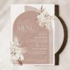 Boho Arched Menu Template | Terracotta Wedding Menu Template | Printable Menu Cards | Bohemian Wedding Boho Arched Menu Template | Terracotta Wedding Menu Template | Printable Menu Cards | Bohemian Wedding