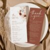 Boho Wedding Menu Place Card Template | Modern Boho Menu Template | Bohemian Wedding Dinner Menu