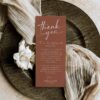 Modern Boho Thank You Place Card Printable | Thank You Napkin Note Template | Wedding Place Setting Cards | Editable Instant Download