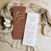 Modern Boho Thank You Place Card Printable | Thank You Napkin Note Template | Wedding Place Setting Cards | Editable Instant Download