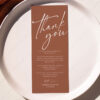 Modern Boho Thank You Place Card Printable | Thank You Napkin Note Template | Wedding Place Setting Cards | Editable Instant Download
