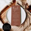 Modern Boho Thank You Place Card Printable | Thank You Napkin Note Template | Wedding Place Setting Cards | Editable Instant Download