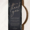 Elegant Table Thank You Note Template Printable | Table Setting Thank You Card | Black Gold Printable Cards | Thank You Napkin Note