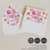Colorful DIY Envelope Liner Template | Floral Envelope Liners | Flirty Flowers Liner Flap A7 Printable E101 Colorful DIY Envelope Liner Template Amy Design 3