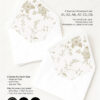 Floral Toile Envelope Liner Template | A7 French Toile Wedding Envelope Decoration | Euro Flap & Square Flap Template E122 Floral Toile Envelope Liner Template 5