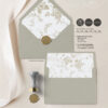 Floral Toile Envelope Liner Template | A7 French Toile Wedding Envelope Decoration | Euro Flap & Square Flap Template E122 Floral Toile Envelope Liner Template 8
