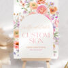 Floral Garden Custom Sign Template | Bright Colorful Personalized Sign