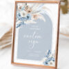 Boho Blue Custom Table Sign Printable | Boho Bridal Shower Sign Template