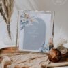 Boho Blue Custom Table Sign Printable | Boho Bridal Shower Sign Template