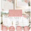 Dusty Pink Bridal Shower Bundle | Rustic Boho Bridal Shower Invitation & Games | Editable Template Download Dusty Pink Bridal Shower Bundle | Rustic Boho Bridal Shower Invitation & Games | Editable Template Download