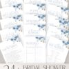Blue Floral Bridal Shower Invitation Bundle | Dusty Blue Bridal Shower Games Bundle | Bridal Shower Decor Editable Template 24 Printable Bridal Shower Games Template | Blue Shower Game Template Fully Editable